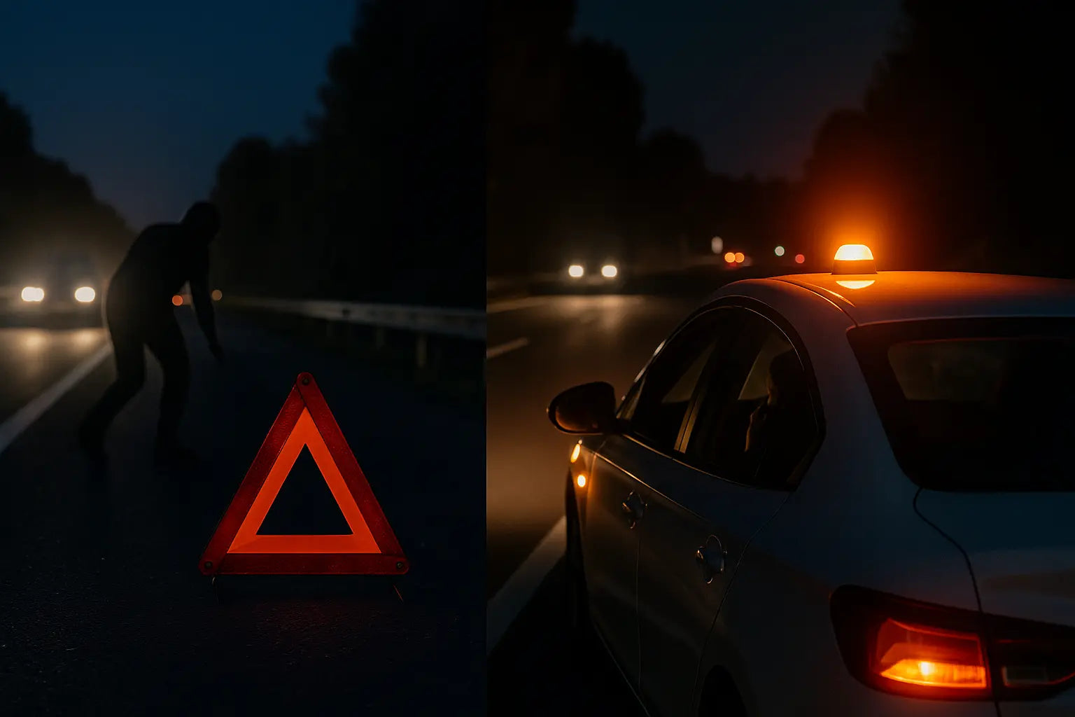 Dispositivo de emergencia Safevia V16 con luz naranja homologada 